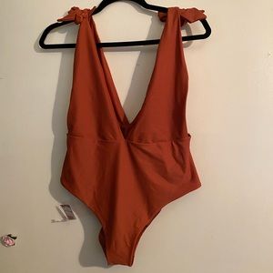 Aerie low v cut one piece